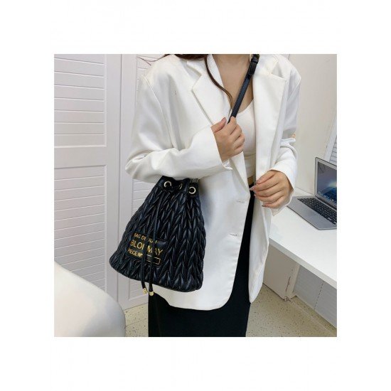 Stylish White Drawstring Cross Body Shoulder Bags