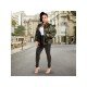  Women's Versatile Camouflage Sequins Denim Jacket