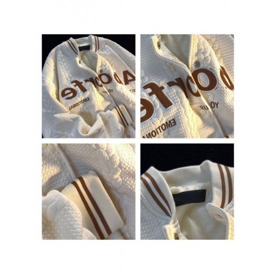 Embroidery Spring Couple Unisex Baseball Coats