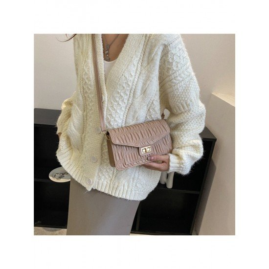 Twist Lock White One Shoulder Bags