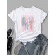 Women New Fashion Letter Printed Top Tee Shirts