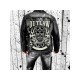 Street Black Skull Graphic Denim Jackets For Men