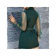  Fashion Temperament Gauze Patchwork Women's Short Dress