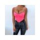 Vintage Zip Backless Spaghetti Straps Cropped Camisole Tops