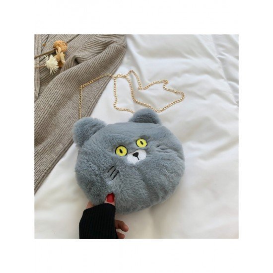 Cute Fluffy Cat Chain Shoulder Bags