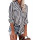  2022 Casual Loose Striped Long Sleeve Shirt