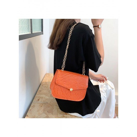  PU Crocodile Print Pure Color Women's Shoulder Bags