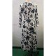 Printed V Neck Puff Sleeve Vacation Dress