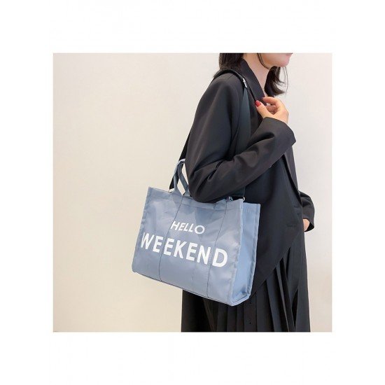 Shopping Letter Printed Tote Bags For Women