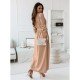  Temperament V Neck Pure Color Long Dress