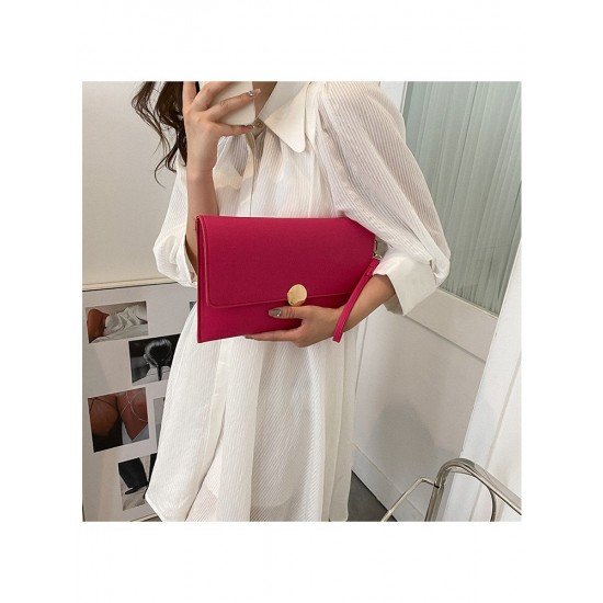 Black Pure Color Simple Clutch Bags