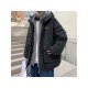  Winter Pure Color Hooded Men's Cotton Jacket