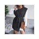 Black Sleeveless Sweater Dresses For Women