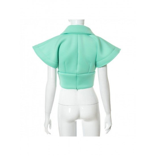 Trendy Pure Color Stand Collar Jacket For Women