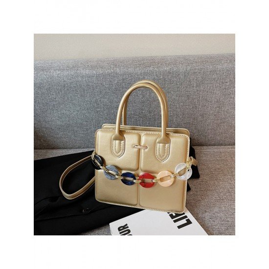  2022 PU Pure Color Chain Shoulder Bags