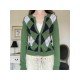  Rhombus Lattice New Casual Sweater Cardigan Coats