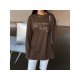  Loose Crew Neck Letter Printing Women's Top