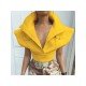 Trendy Pure Color Stand Collar Jacket For Women