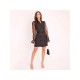  Fashion Temperament Gauze Patchwork Women's Short Dress