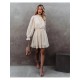  2022 Jacquard Ruffle Women's Long Sleeve Dress