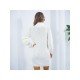 Turtle Neck Pullover Solid Long Sleeve Sweater Dress