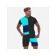  Leisure Sports Colorblock Short Suits For Men