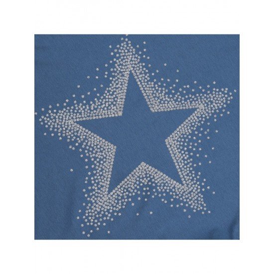 Star Shiny Fitted T Shirts For Ladies