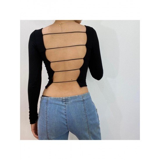 Square Neck Backless Designer Sexy Tops