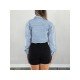 Cool Street Blue Women Denim Jacket Coats