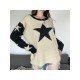 Star Loose Pullover Sweaters For Ladies