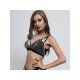  Diamond Patchwork Faux Pearl Hollow Out Body Chin