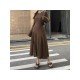 Patchwork Slit Long Sleeve Maxi Dresses For Women