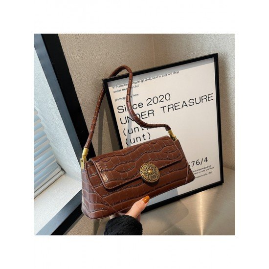  Fashion Crocodile Print PU Women's Bag