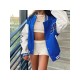  Fashion Casual Contrast Color Women's Baseball Jackets