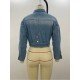 Casual Fashion Pure Color Denim Jacket For Women