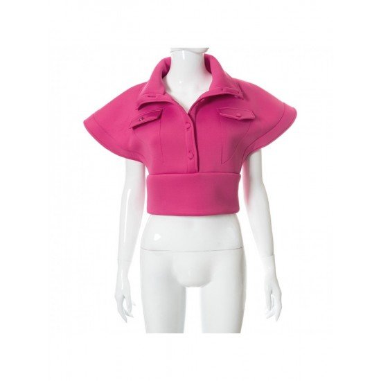 Trendy Pure Color Stand Collar Jacket For Women