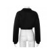  2022 New PU Pure Color Women's Crop Jacket