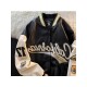  Fashion Letter Embroidery Women's PU Baseball Jacket