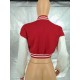 Casual Red Fall Baseball Coats For Women