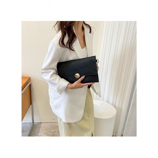 Black Pure Color Simple Clutch Bags