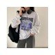 Vintage Loose Printed Crew Neck Sweatshirts