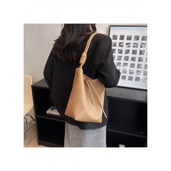  2022 PU Pure Color Large Capacity Women's Bags