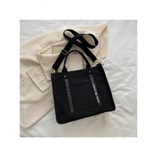 Canvas Black School Tote Bags