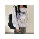 Vintage Loose Printed Crew Neck Sweatshirts