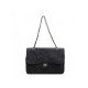 Canvas Rhombus Lattice Black Twist Lock Shoulder Bags