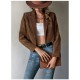  Corduroy Pure Color Short Jacket Coats