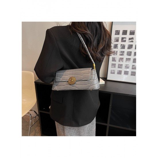  Fashion Crocodile Print PU Women's Bag