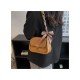 Retro Contrast Color Brown Shoulder Bags