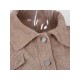  Winter Corduroy Pure Color Lantern Sleeve Women Jacket