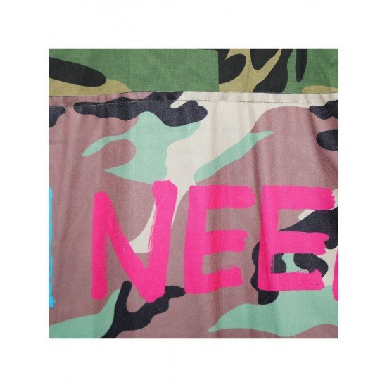 Fall Camouflage Letter Printed Long Coats For Women